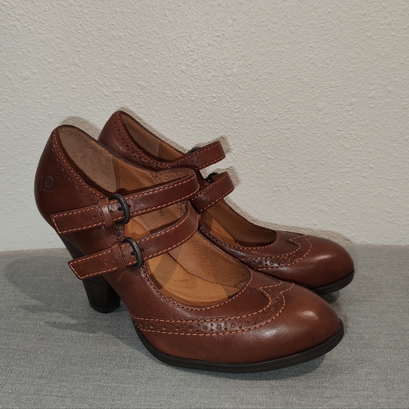 Born Shoes - Born Davina Leather Wingtip Mary Jane